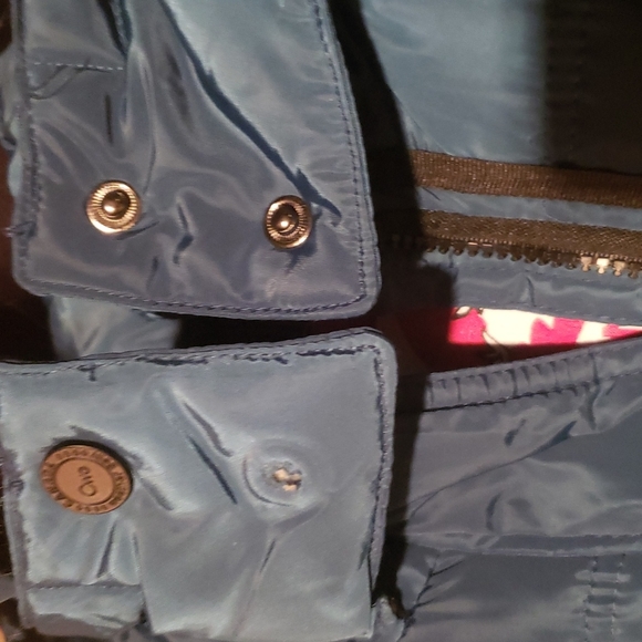 Canada Weather Gear Peacock & Light Brown Fuzzy Puffer Parka (L) NWT (snap) - Picture 4 of 6